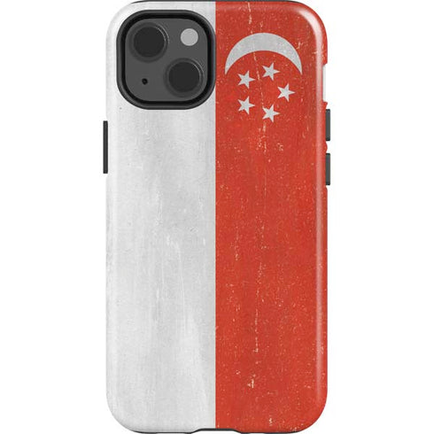 Singapore Flag Distressed iPhone 13 Impact Case